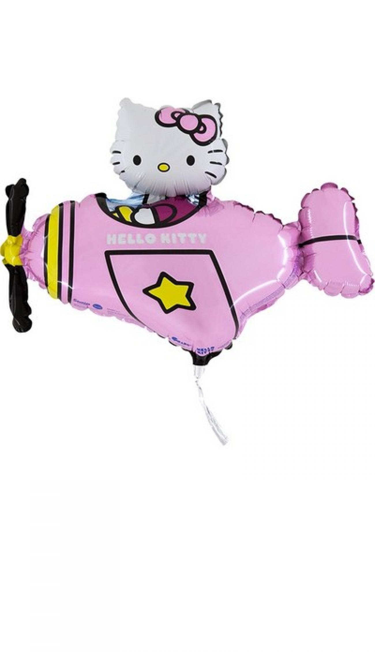 Pallone foil minishape 40 x 25 cm Hello Kitty Airplane Pink - SI GONFIA AD ARIA