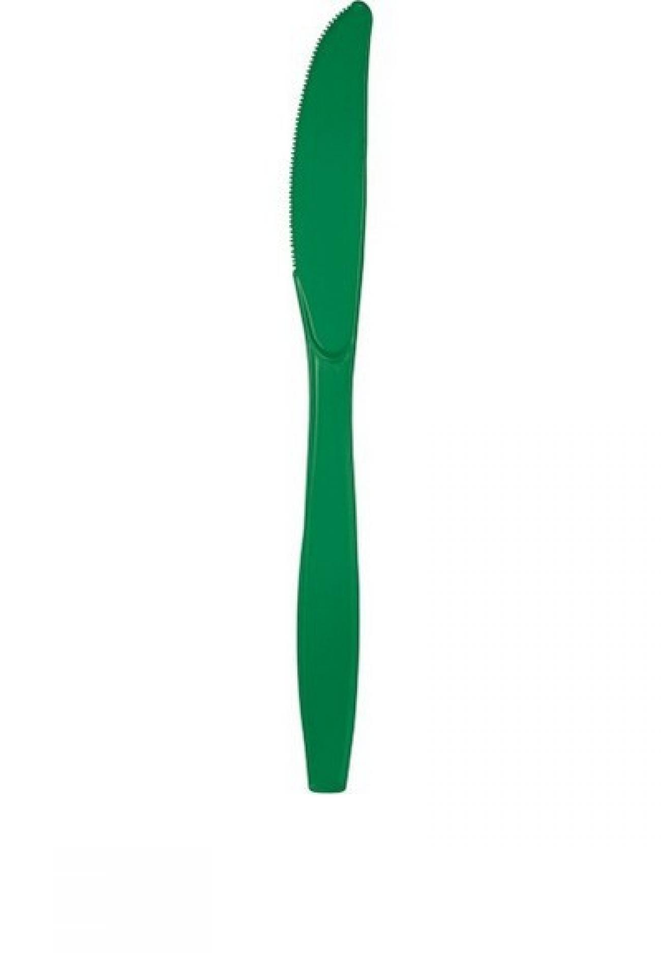 Coltello plastica Verde Smeraldo 24 pz