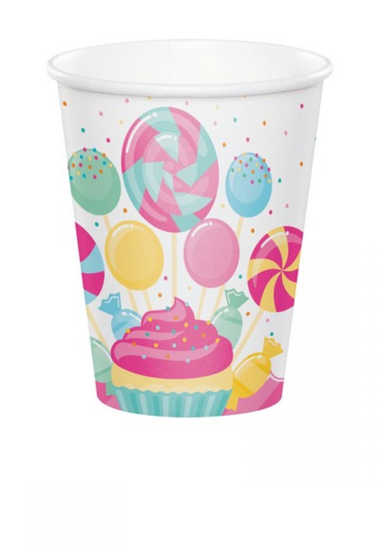 Bicchiere carta 250 ml Candy Bouquet  8 pz