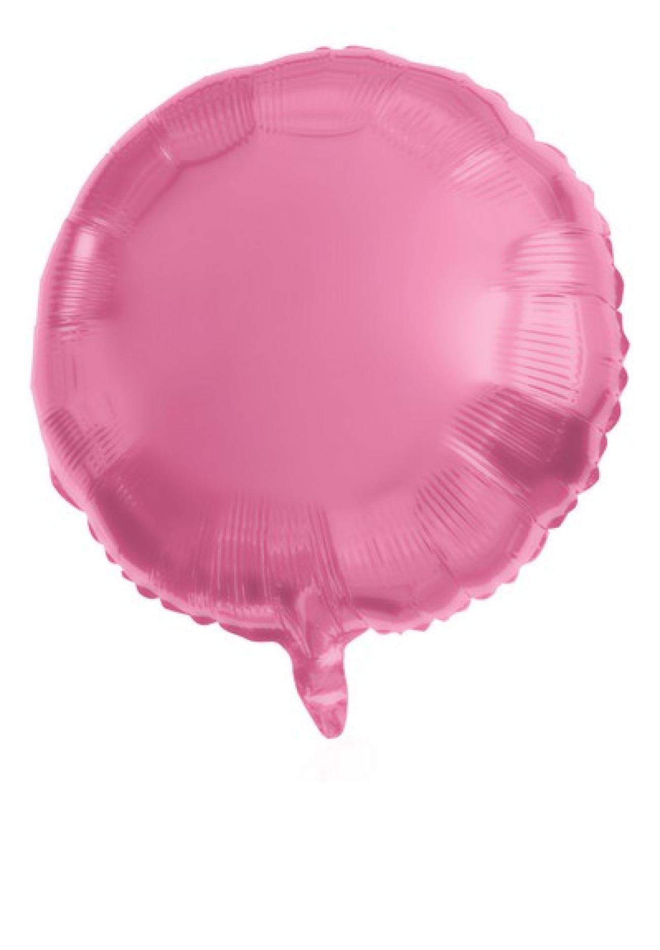 Pallone foil 18" - 45 cm Tondo rosa acceso satinato