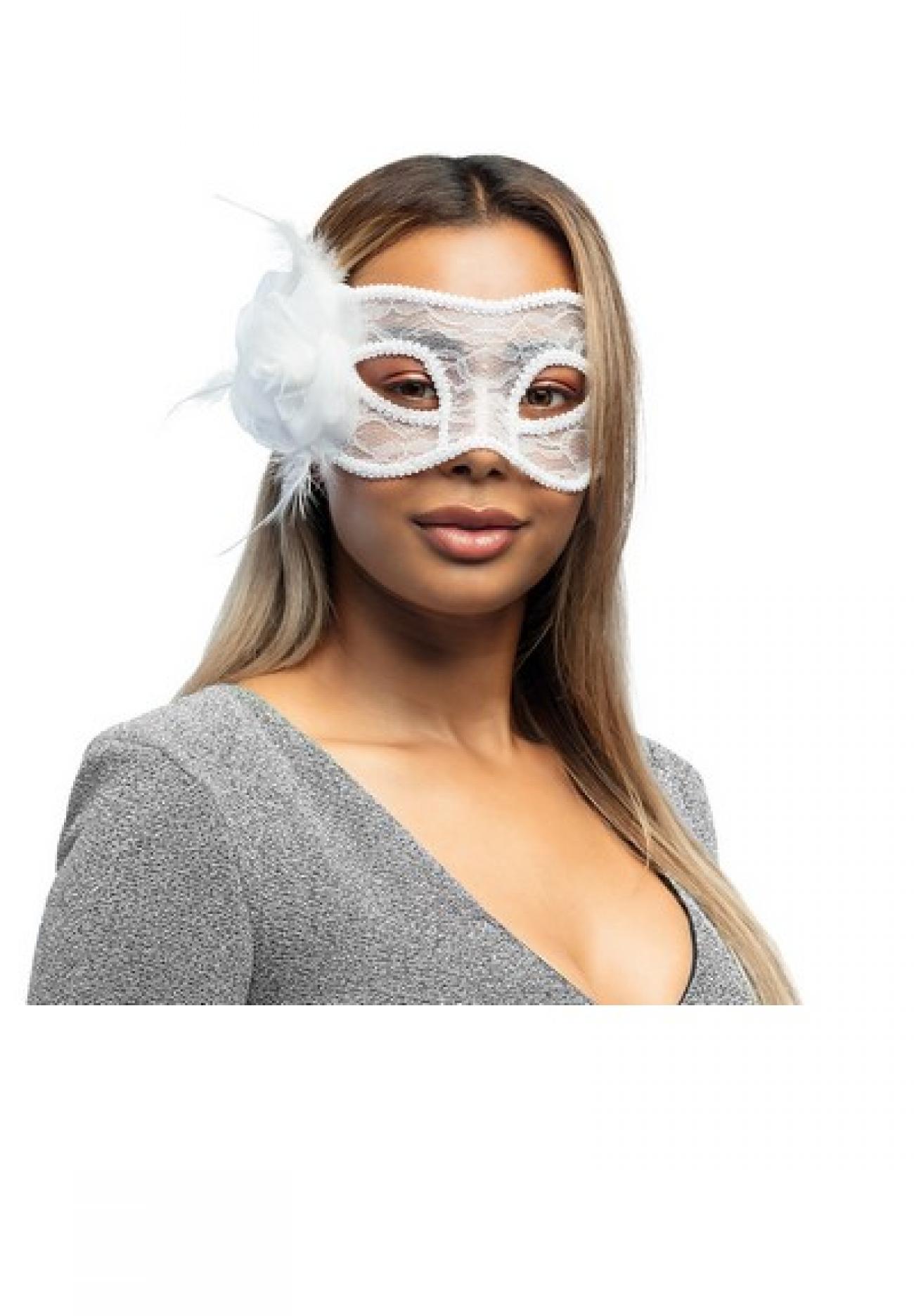 Maschera pizzo Mystique bianca