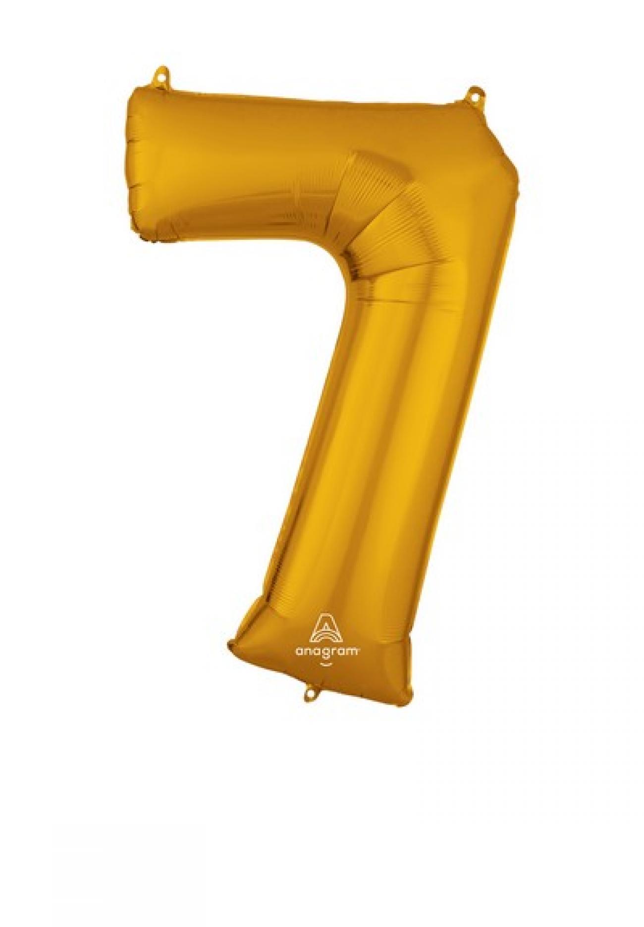 Pallone foil Supershape 34" - 86 cm Numero 7 Oro