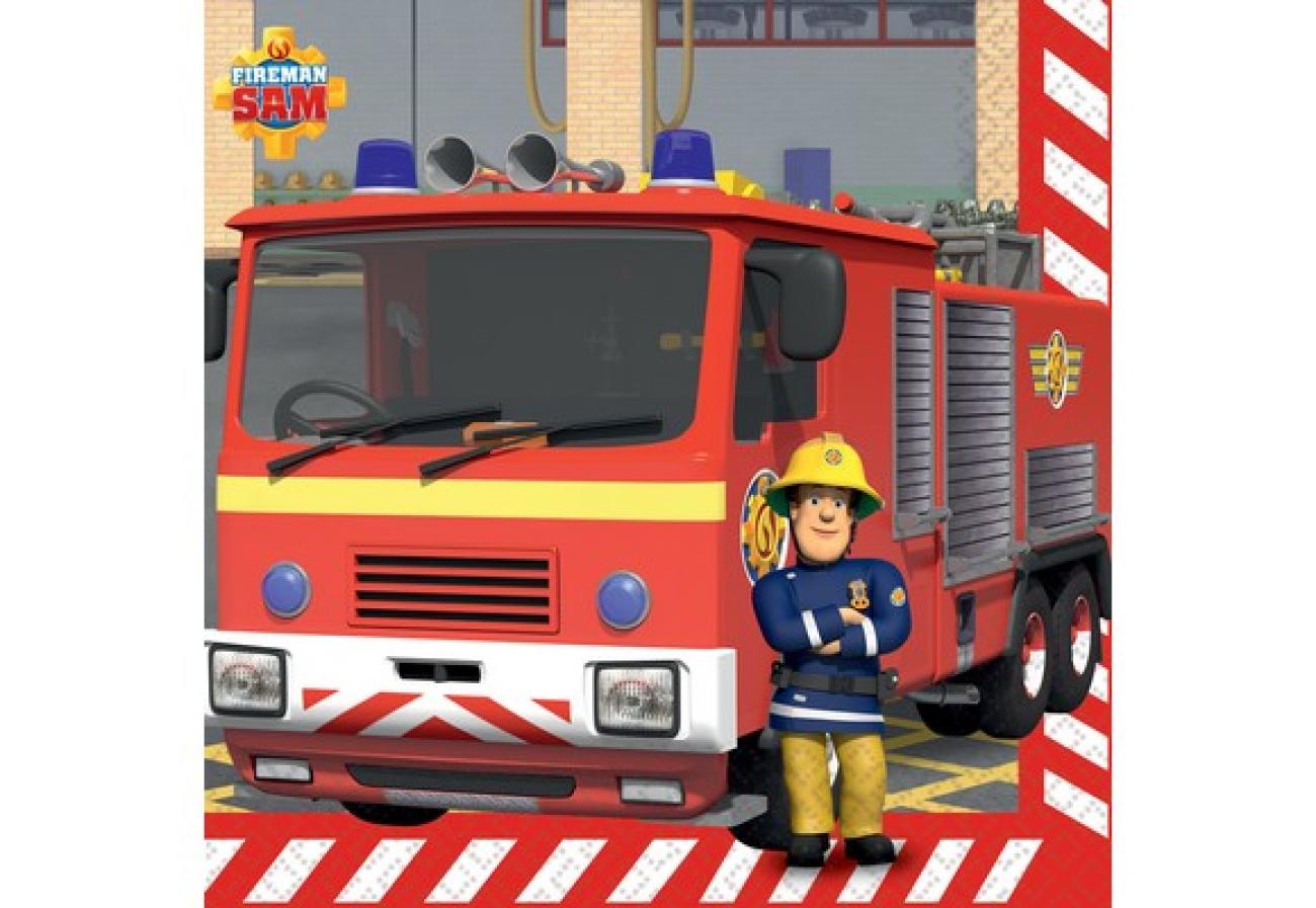 Tovagliolo 33 x 33 cm Fireman Sam - 16 pezzi