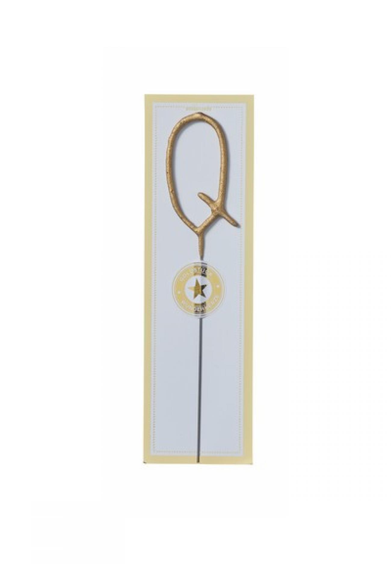 Stelle scintillanti H 18 cm L 4 cm Oro Lettera Q