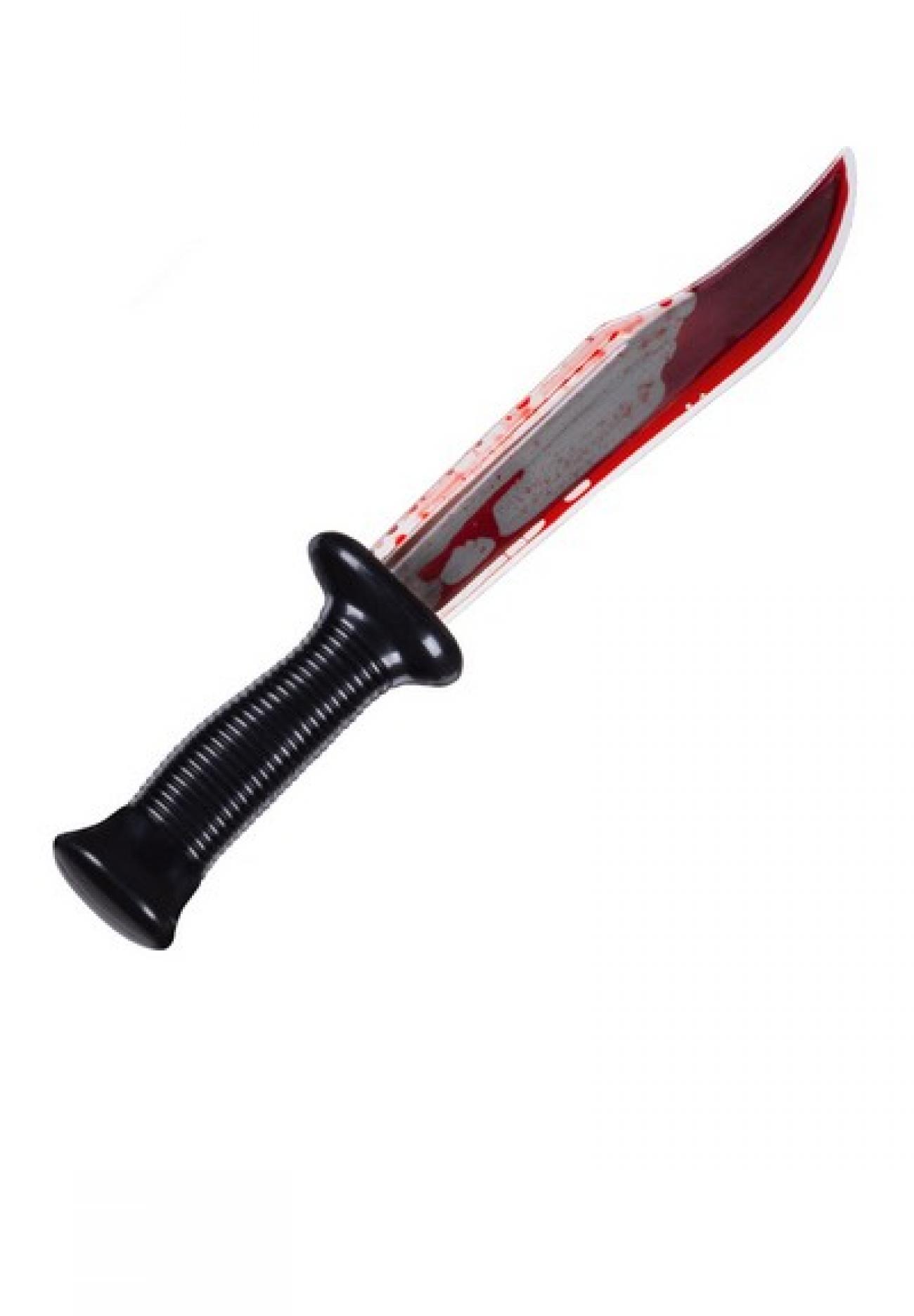 Coltello con sangue finto 33 cm