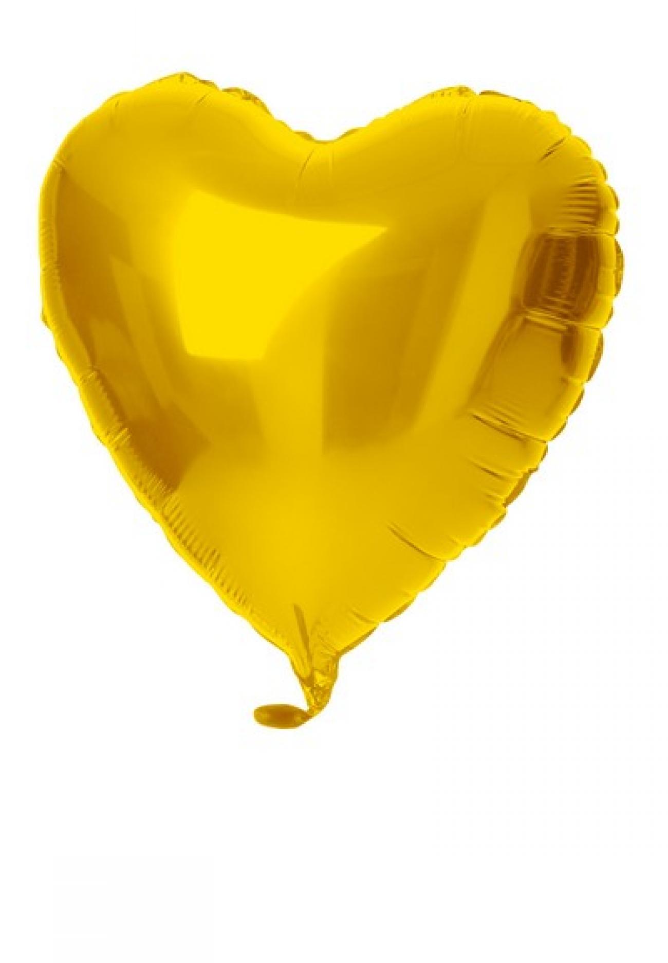 Pallone foil 18" - 45 cm Cuore oro