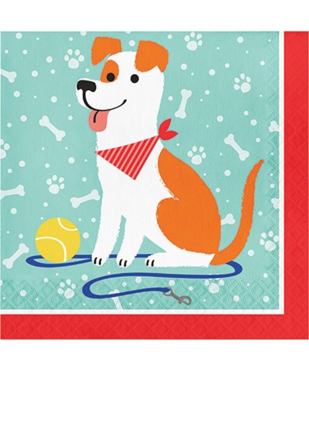 Tovagliolo 33 x 33 cm Cani - Dog Party - 16 pezzi