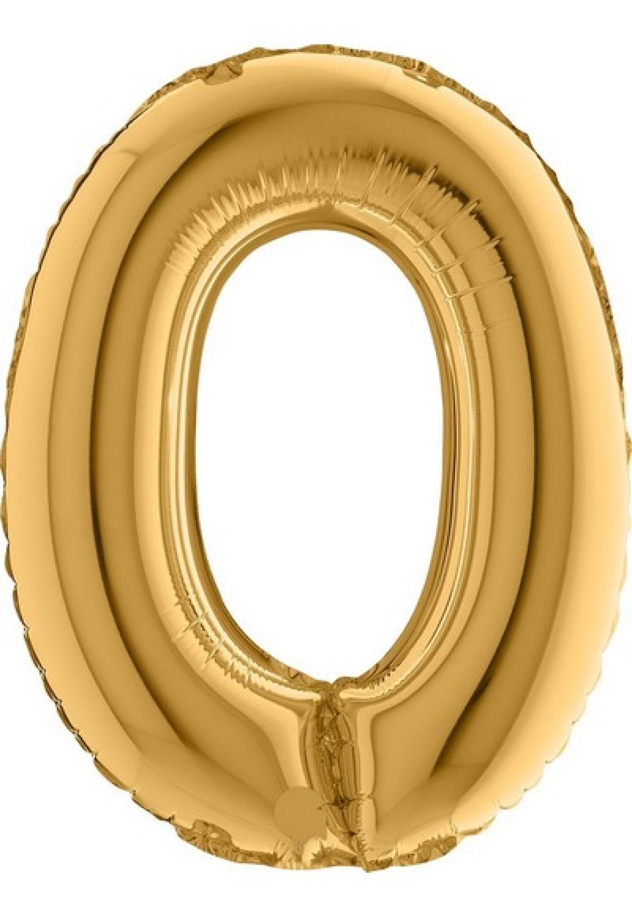 Pallone foil 40" - 102 cm Numero 0 Oro Q