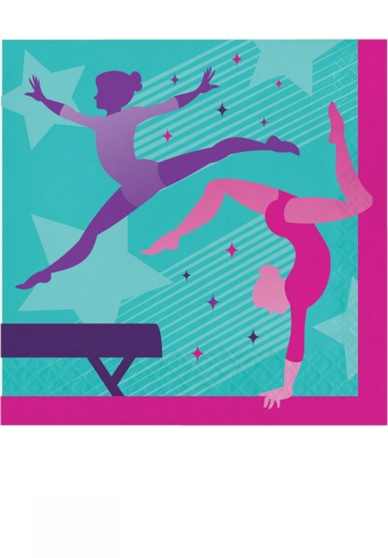 Tovagliolo 33 x 33 cm Ginnastica  16 pz