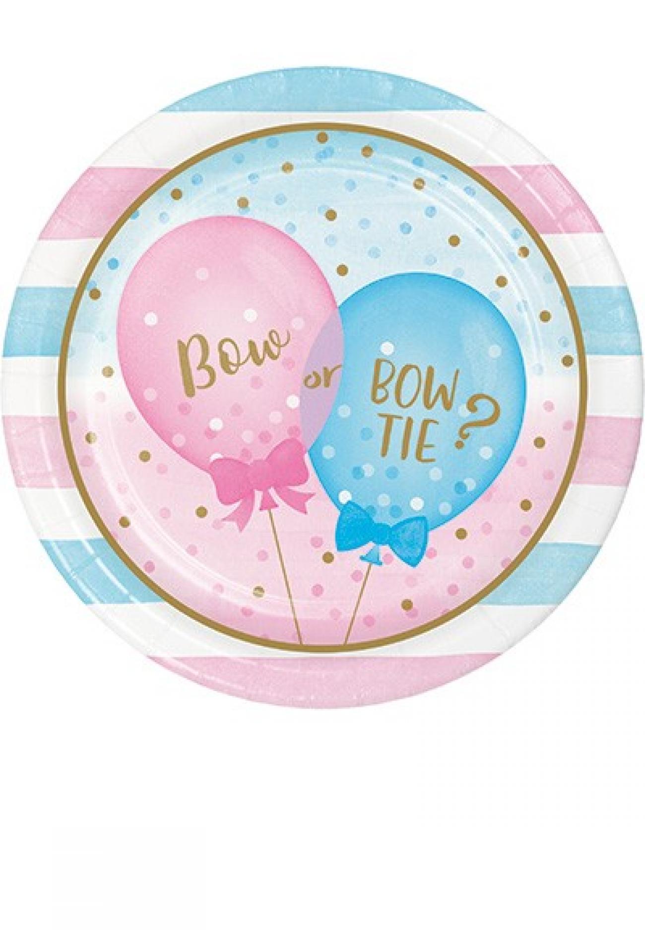 Piatto 23 cm Gender Reveal 8 pz