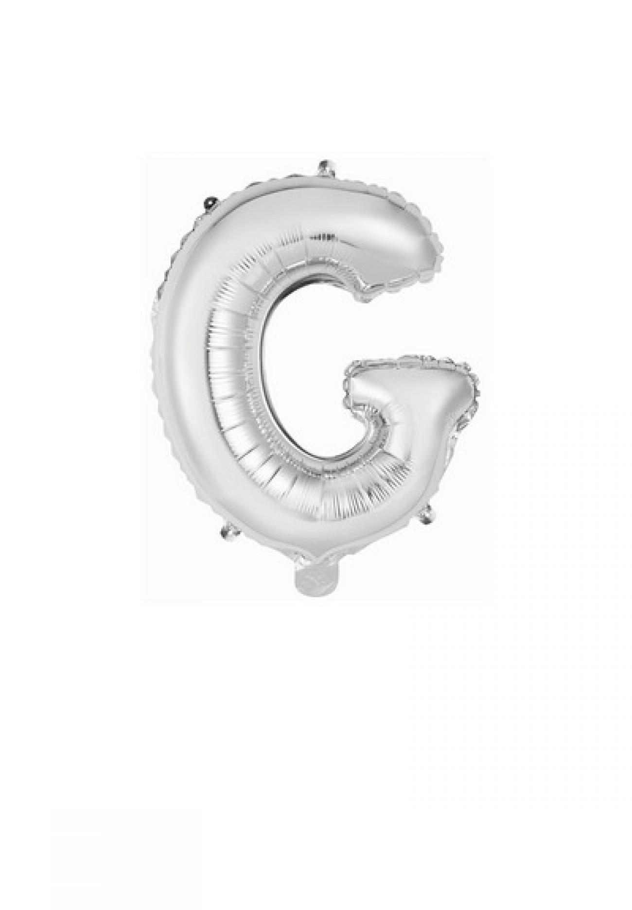 Pallone foil 16" - 41 cm Lettera G Argento