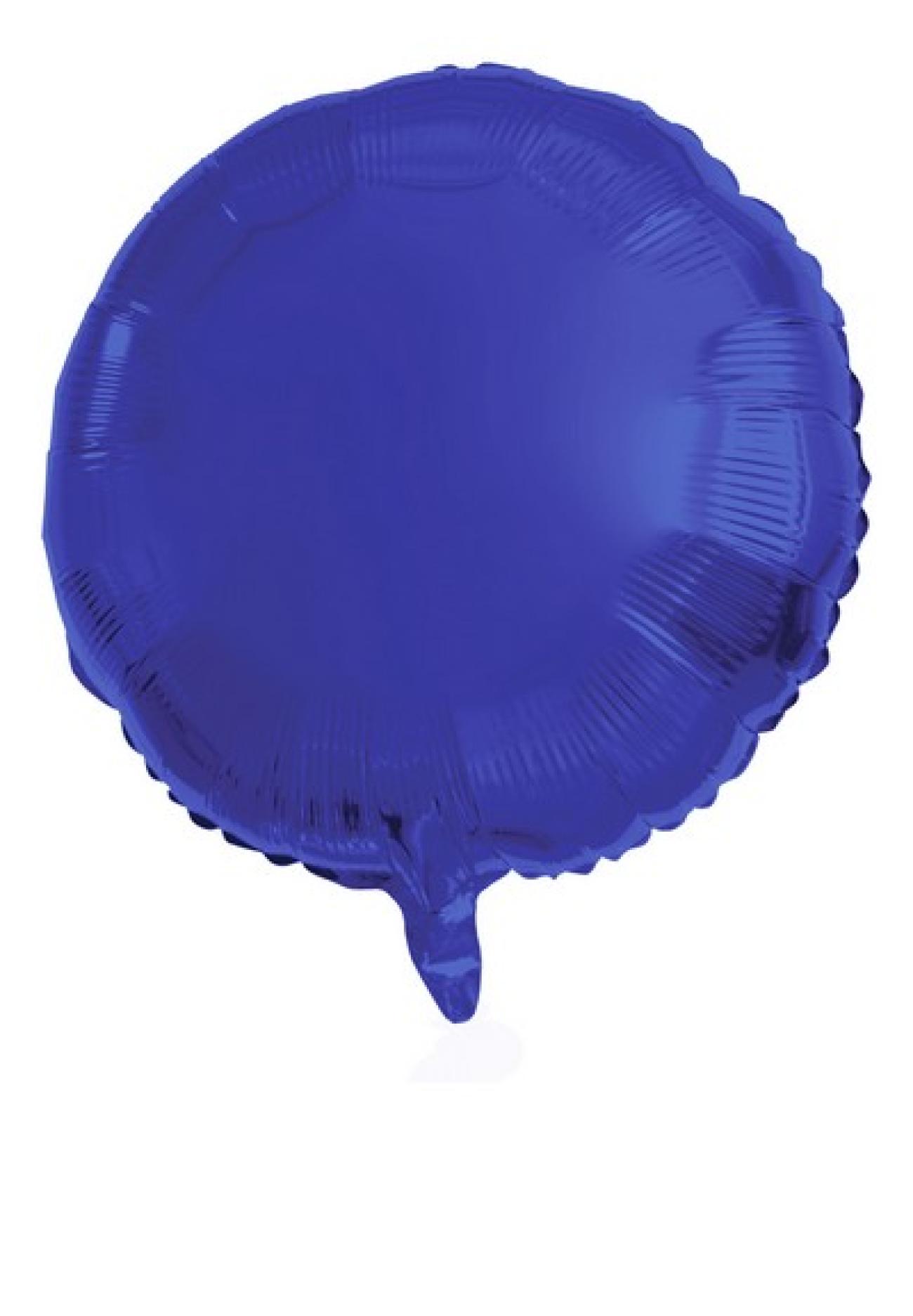 Pallone foil 18" - 45 cm Tondo blu satinato