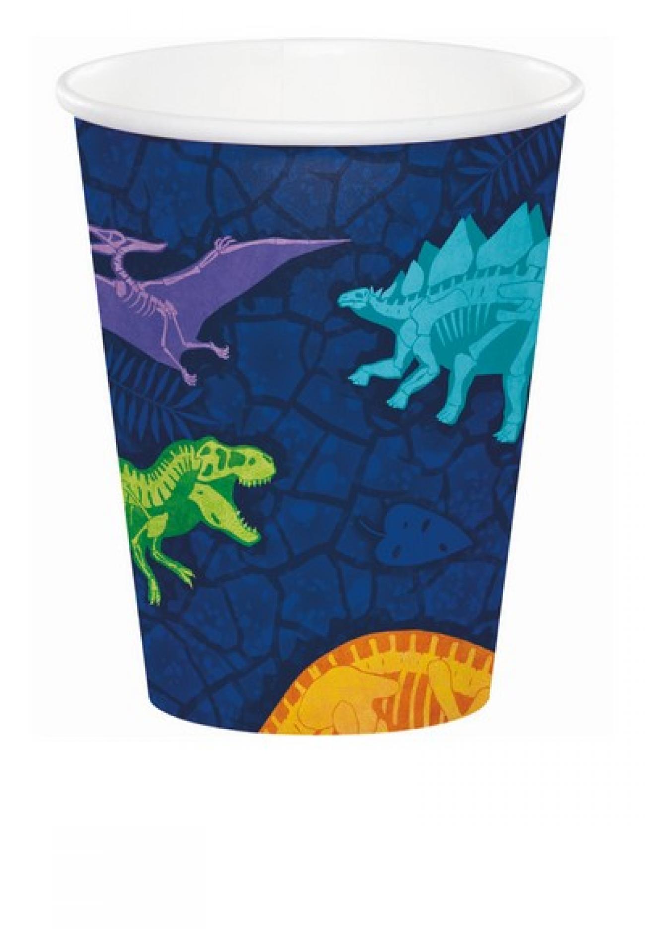 Bicchiere carta 250 ml Dino Dig  8 pz