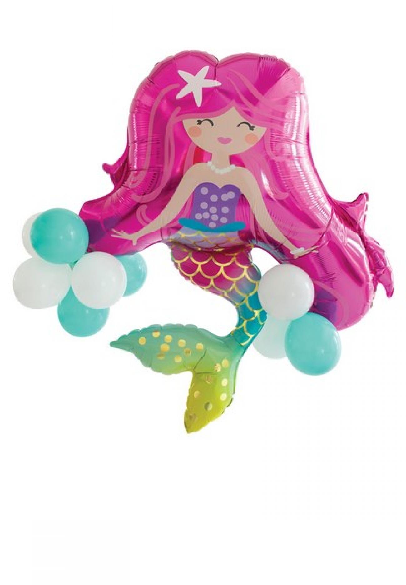 Pallone foil 88 x 86 cm Supershape Latex Accented Mermaid