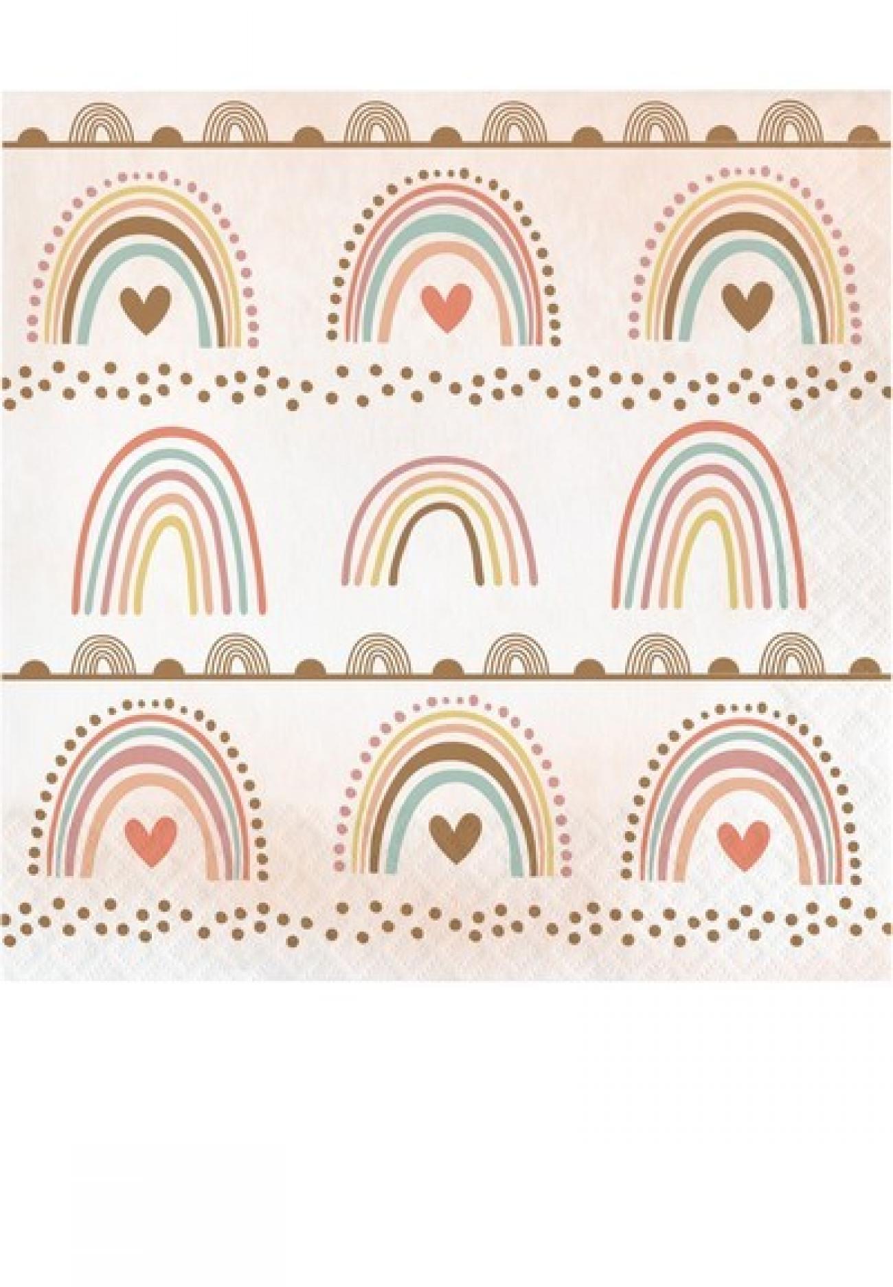 Tovagliolo 33 x 33 cm Boho Rainbow 16 pz