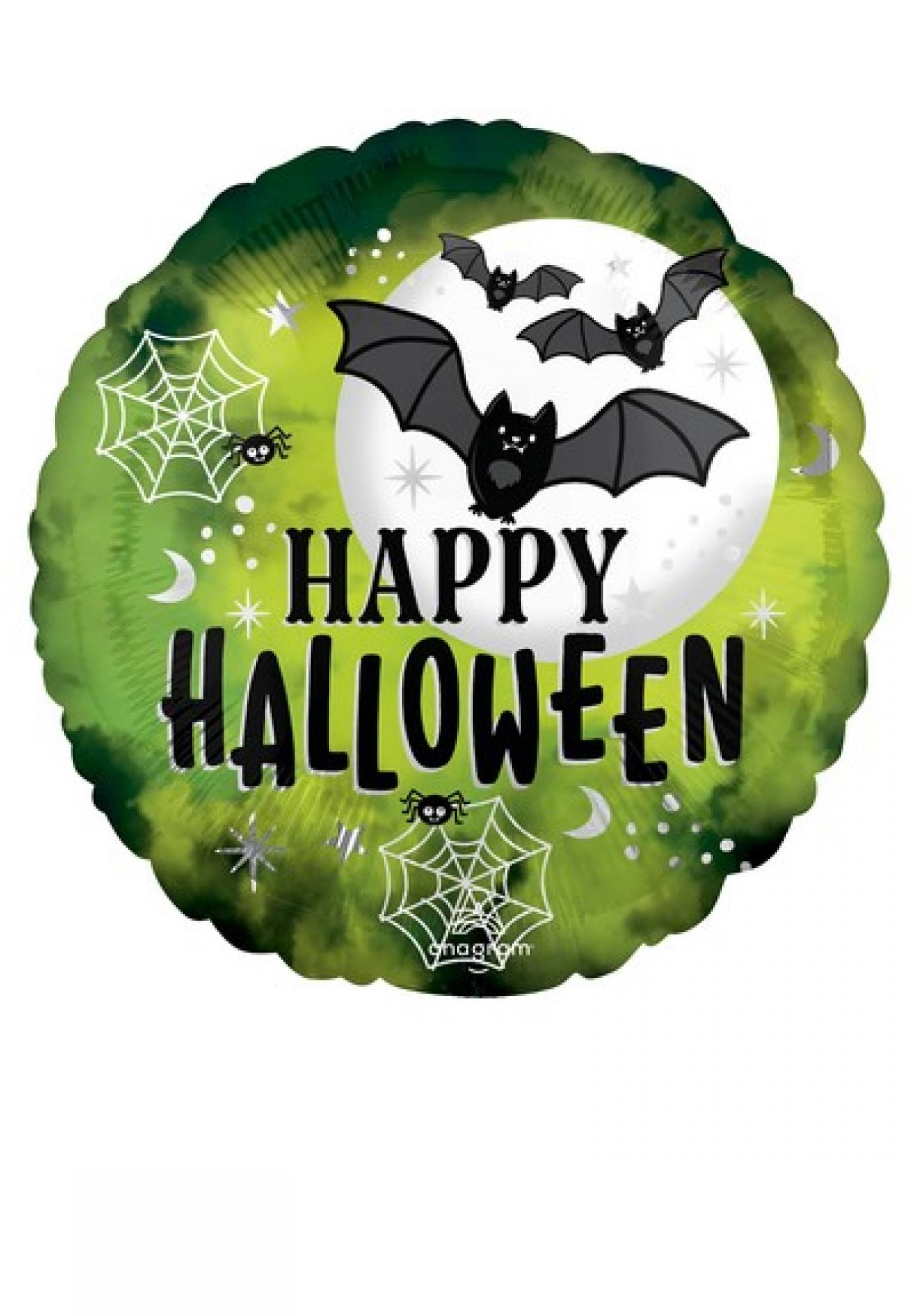 Pallone foil 17" - 43 cm Glow Batty Halloween