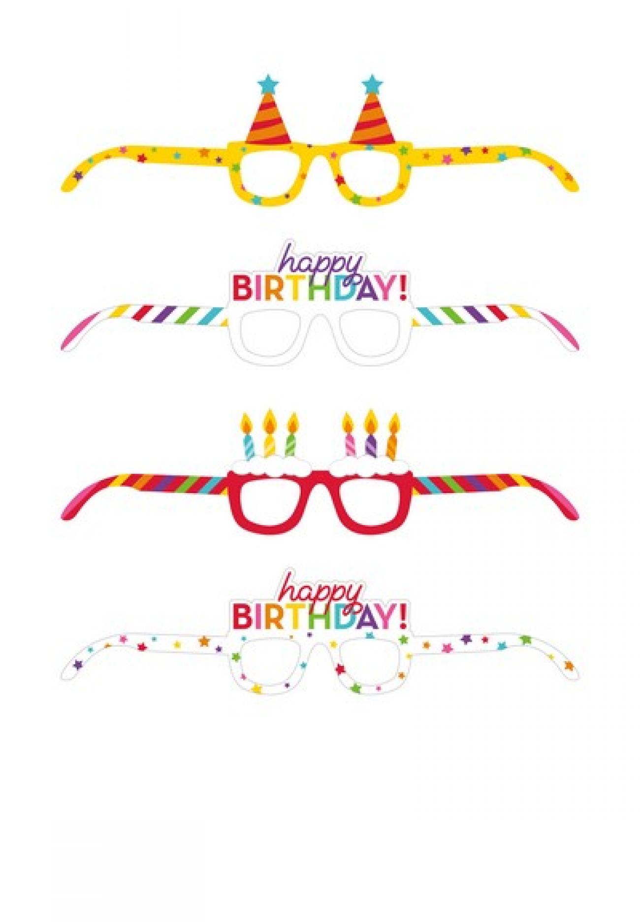 FVR PPR GLASSES 6/4CT HAPPY BIRTHDAY