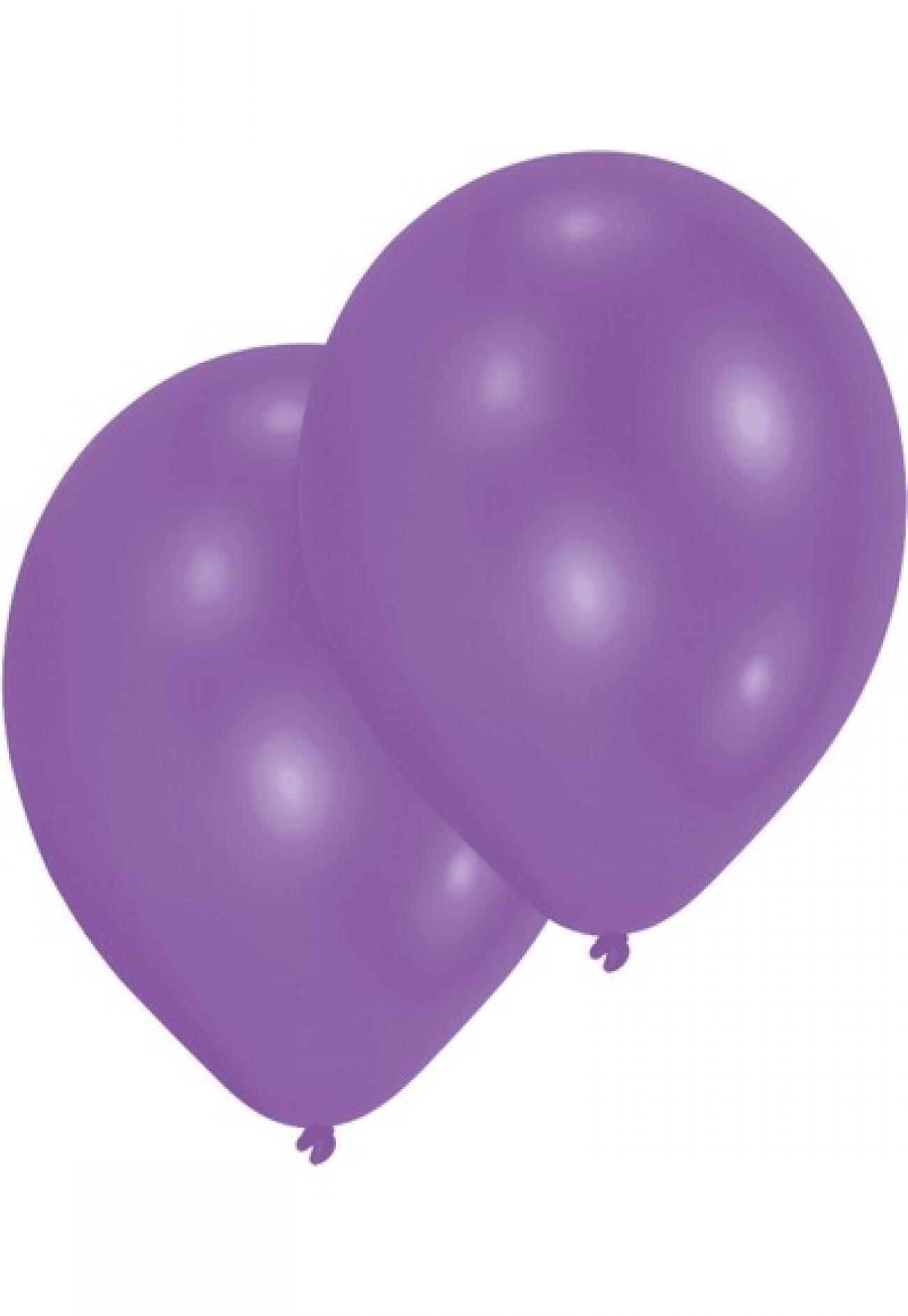 10 Latex Balloons Metallic violet 27.5cm