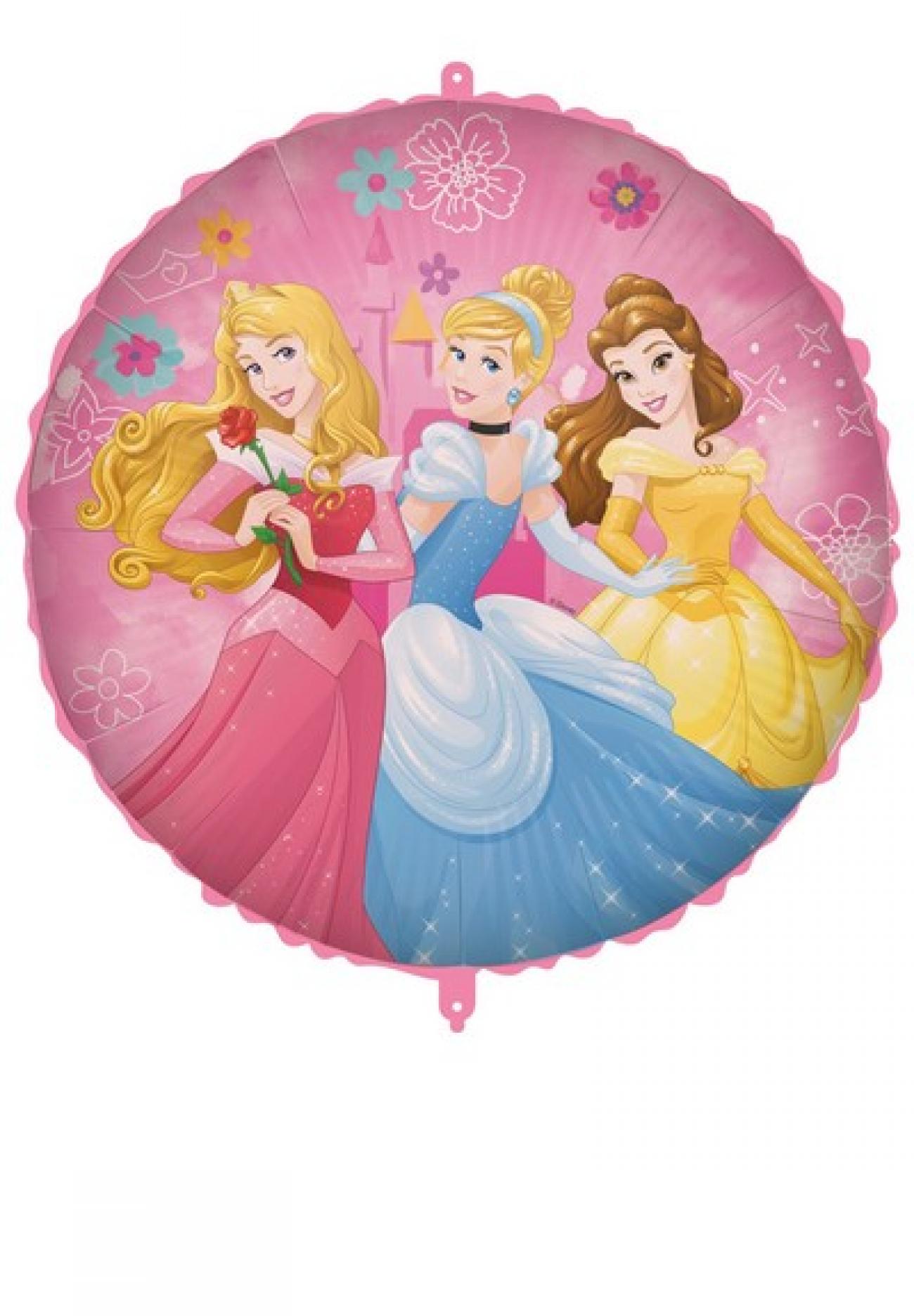 Pallone foil 18" - 45 cm Princess Live your Story con PESETTO E NASTRO