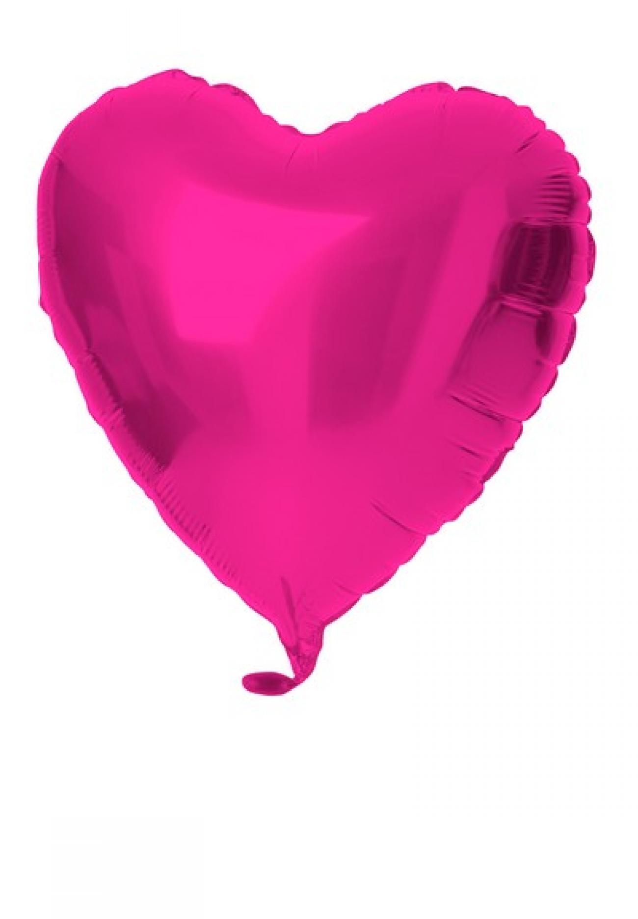 Pallone foil 18" - 45 cm Cuore magenta lucido