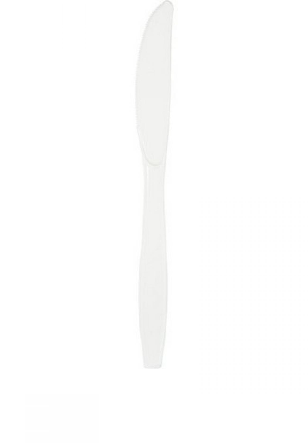 Coltello plastica Bianco 24 pz