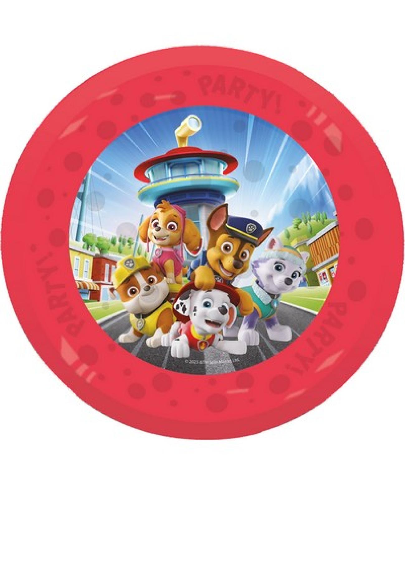 Piatto polipropilene RIUTILIZZABILE ?21 cm Paw Patrol - Rescue Heroes