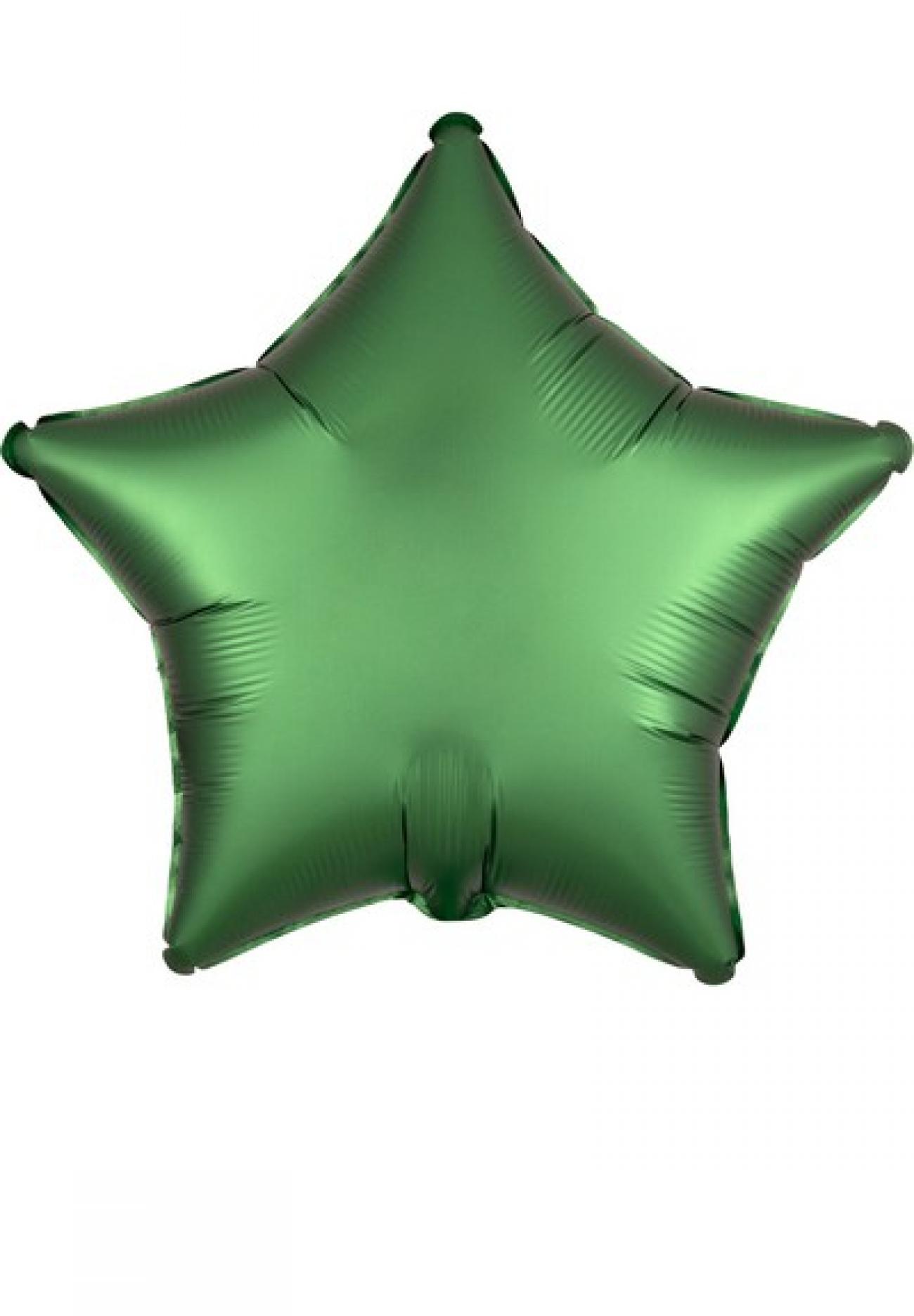 Pallone foil 17" - 42 cm stella SATINATO Verde Smeraldo