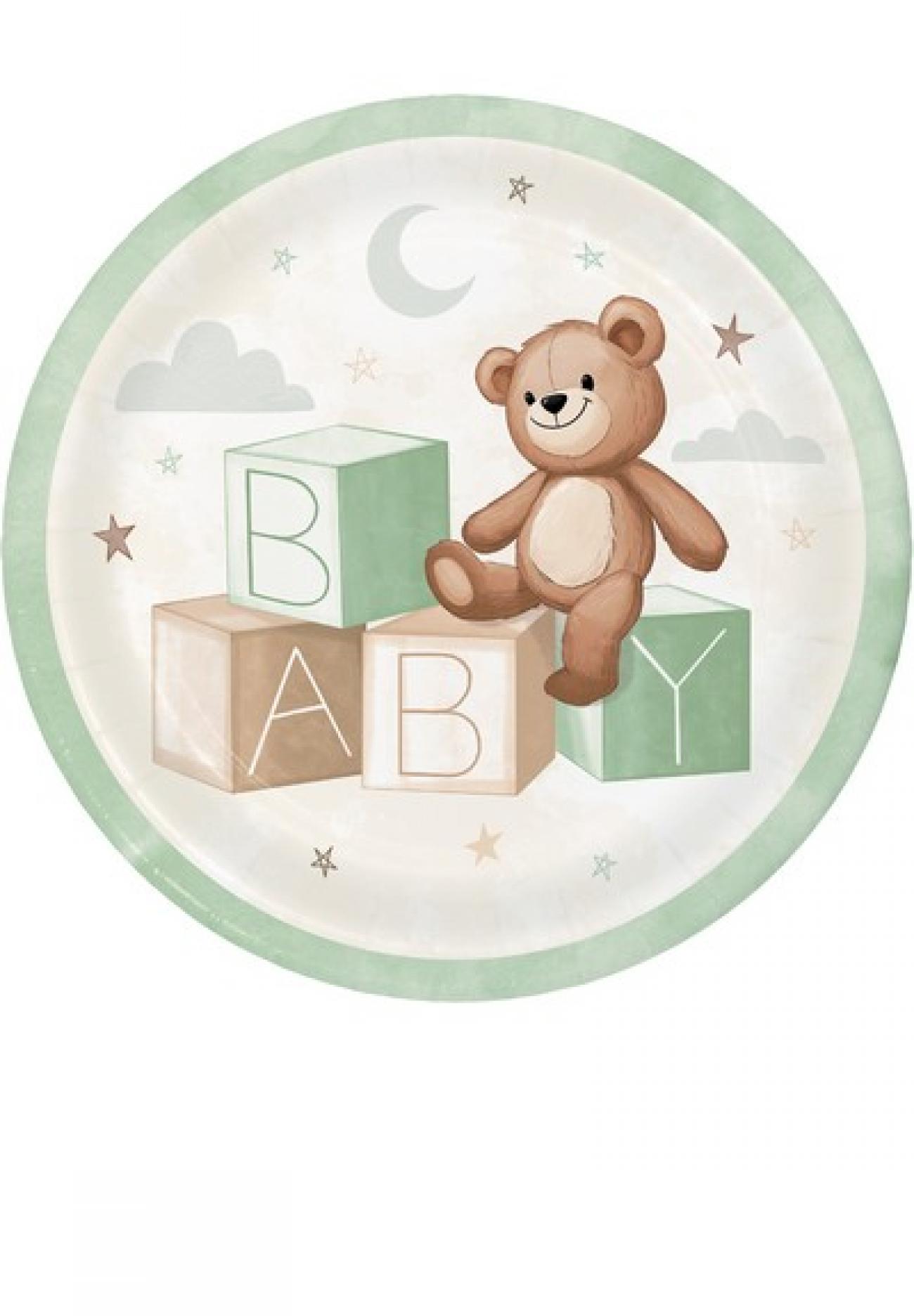 Piatto carta 23 cm Teddy Bear  8 pz