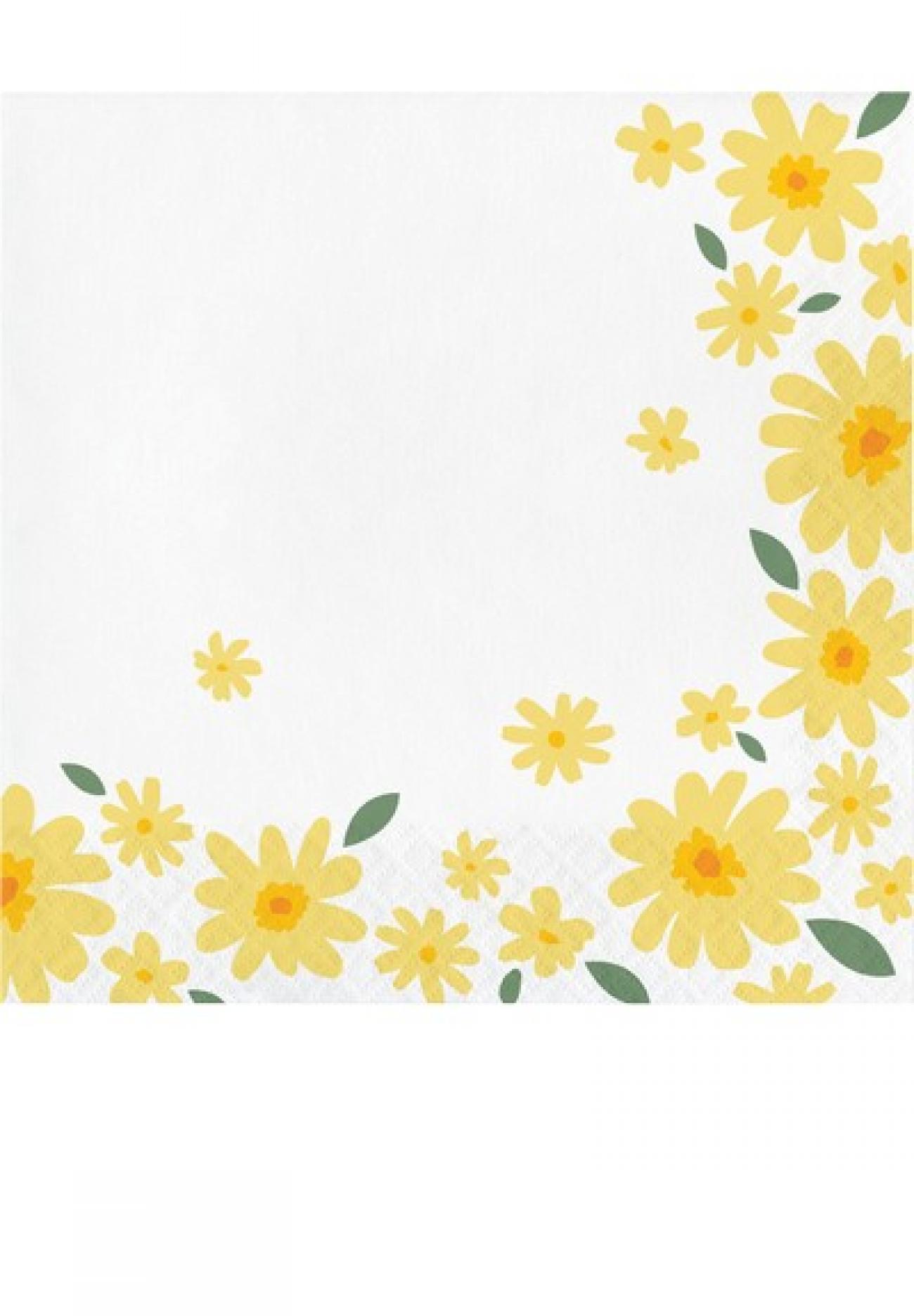 Tovagliolo 33 x 33 cm Margherita - Sweet Daisy  16 pz