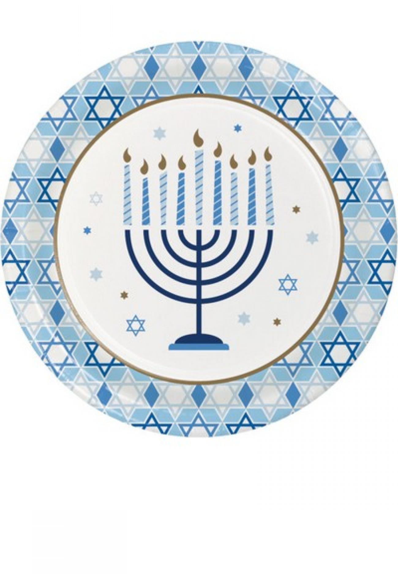 Piatto 23 cm Hanukkah Celebration  8 pz