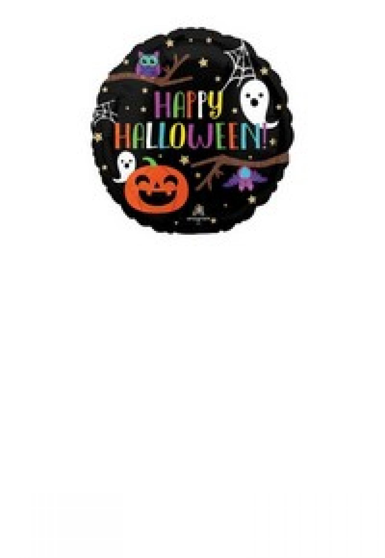 Pallone foil Mini 9" - 23 cm Halloween Night - SI GONFIA AD ARIA