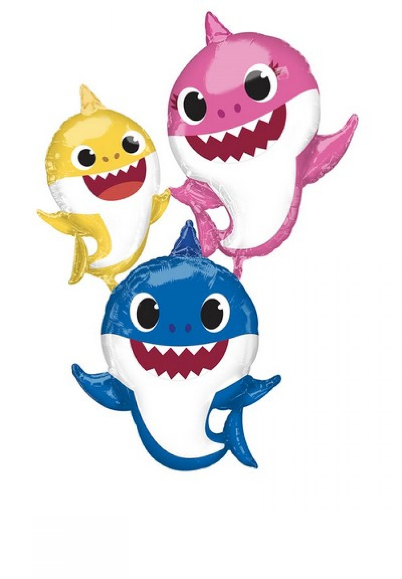 Pallone foil Airwalker 91 x 167 cm Baby Shark