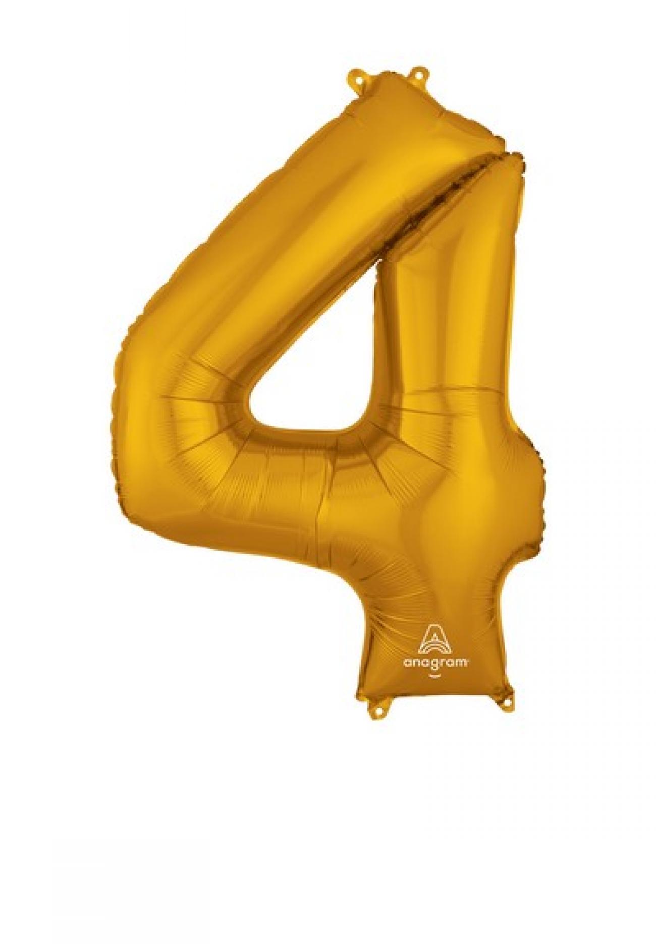 Pallone foil Supershape 34" - 86 cm Numero 4 Oro