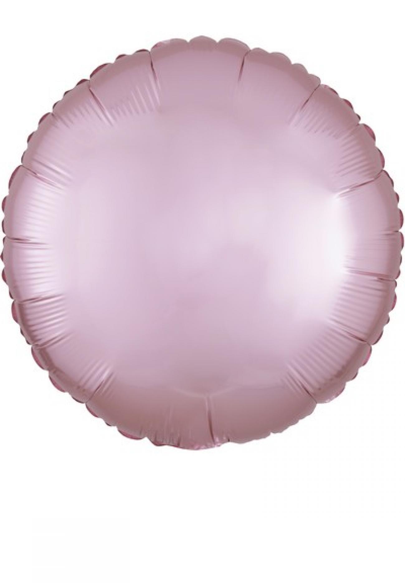 Pallone foil 17" - 42 cm tondo SATINATO Rosa pastello