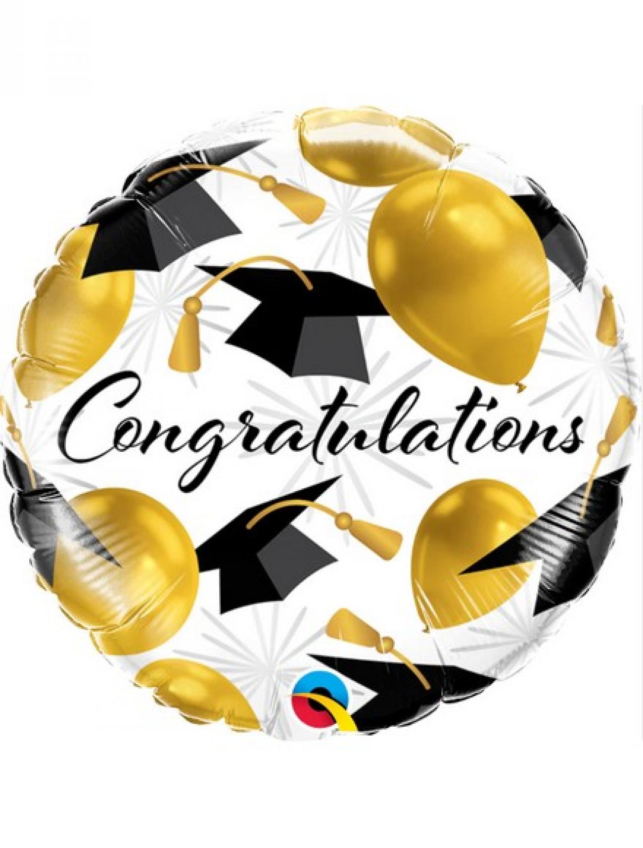 Pallone foil 18" - 45 cm Congratulations Laurea