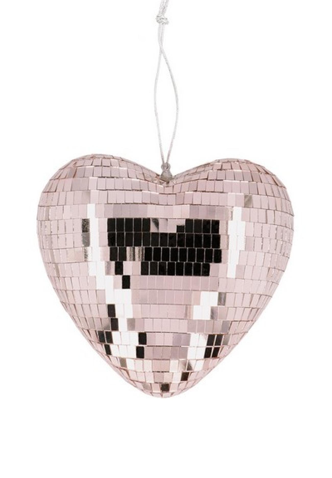 Decorazione Disco a forma di cuore Rose gold (19 cm)