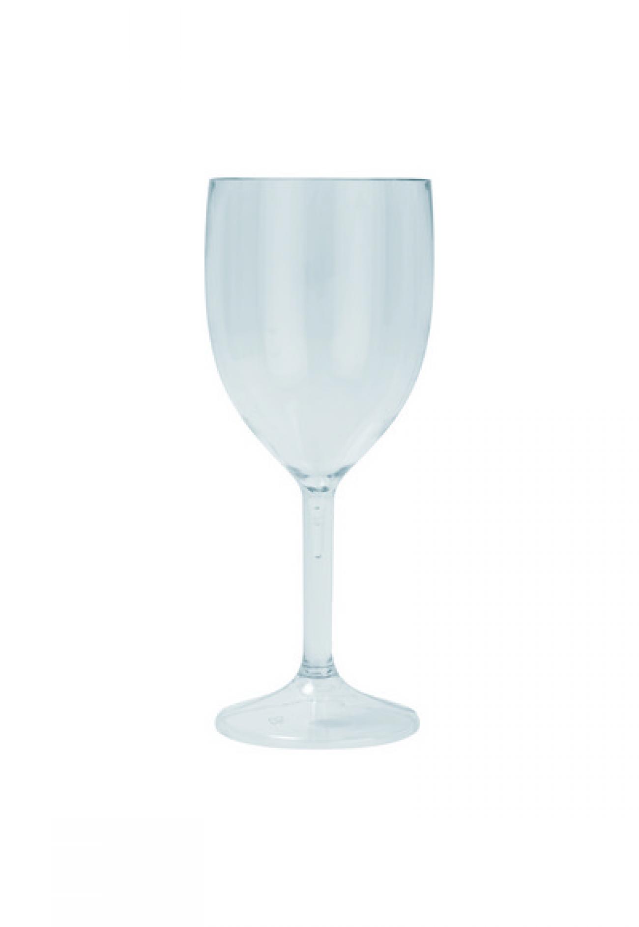 Set 2 bicchieri vino plastica azzurri semi-trasparenti H.17 cm