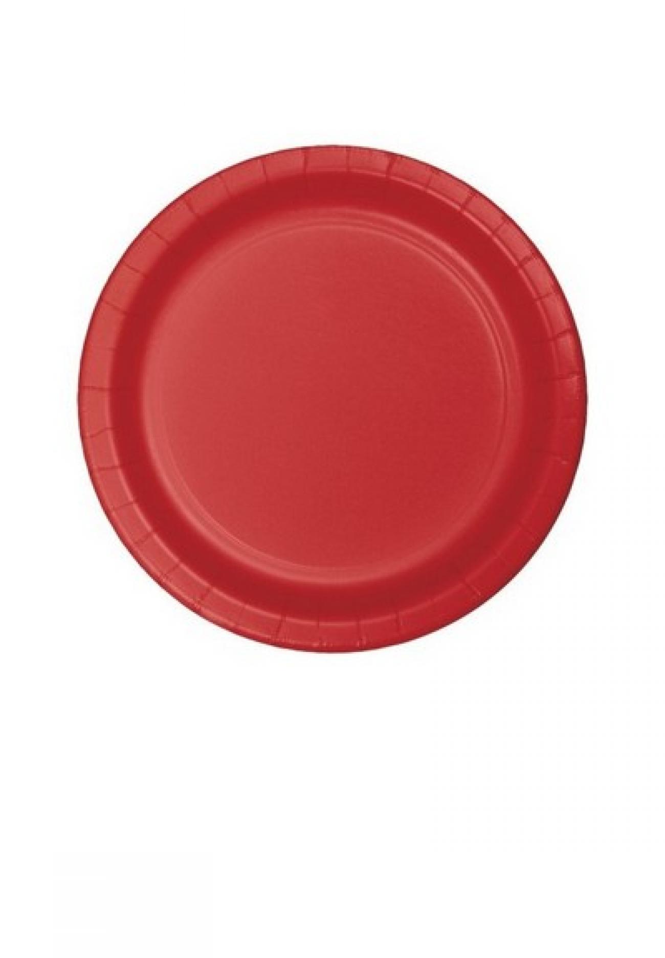 Piatto carta 17 cm, Rosso 8 pz