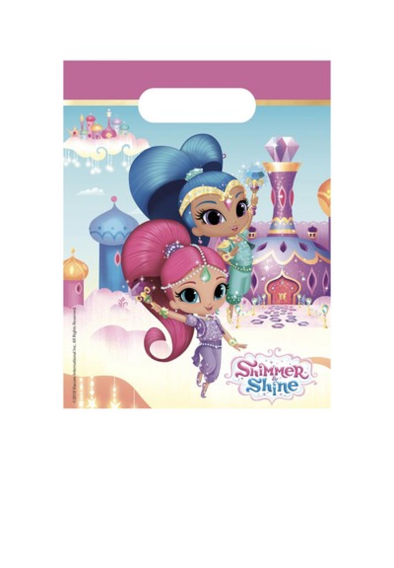 Loot bag Shimmer & Shine Glitter Friends - 6 pezzi