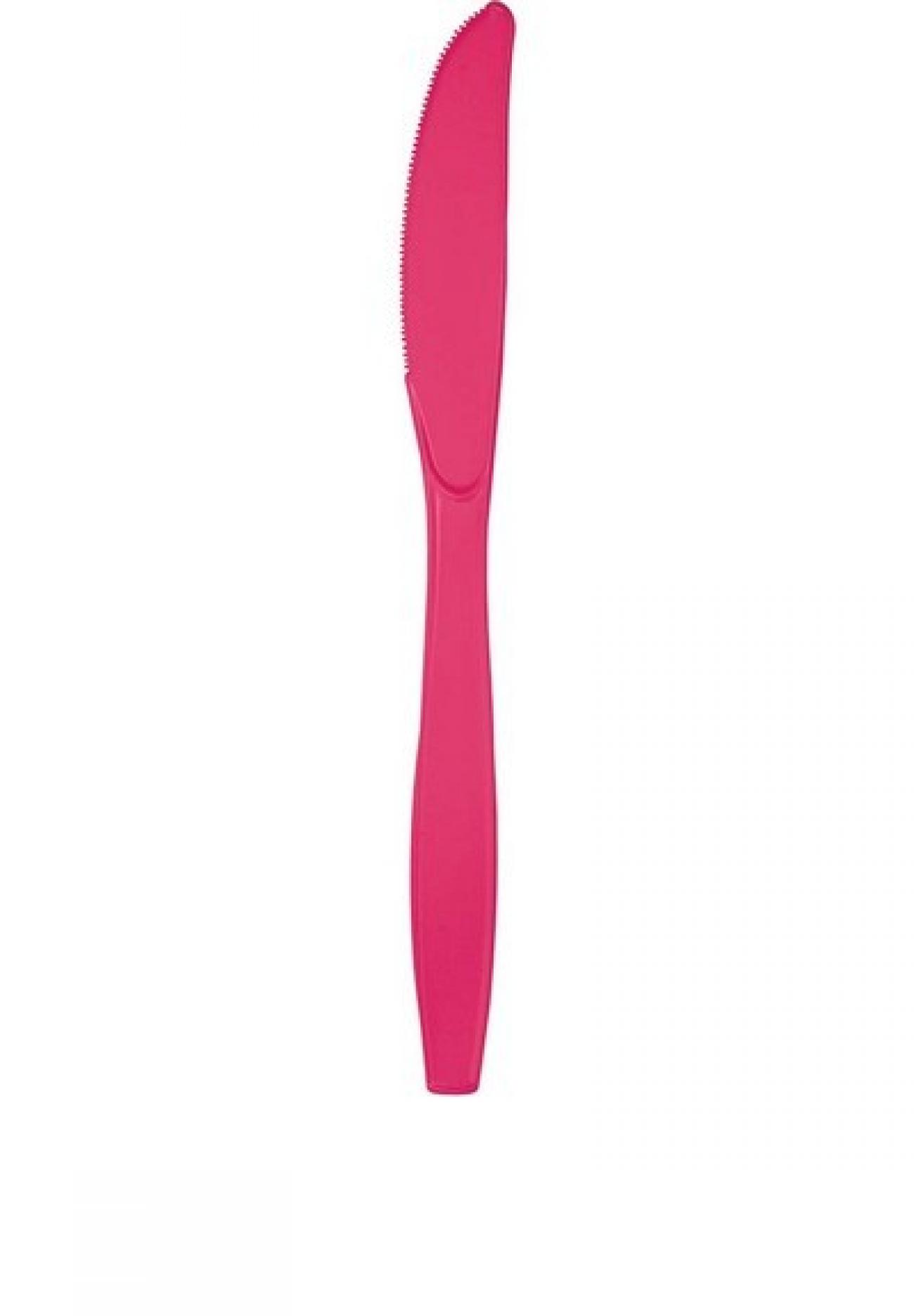 Coltello plastica Fuxia - Hot Magenta 24 pz