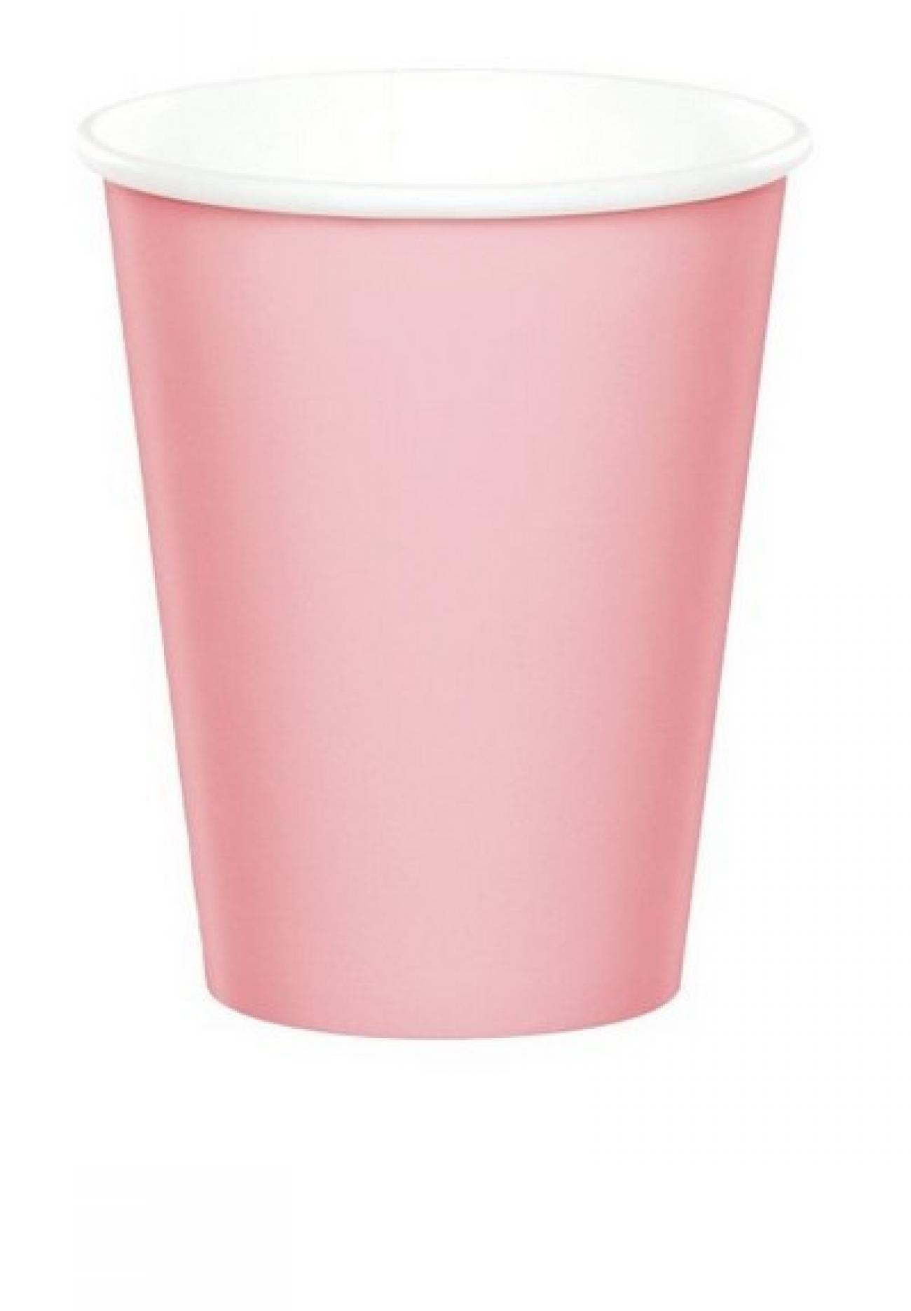 Bicchiere carta 266 ml Rosa Pastello 8 pz