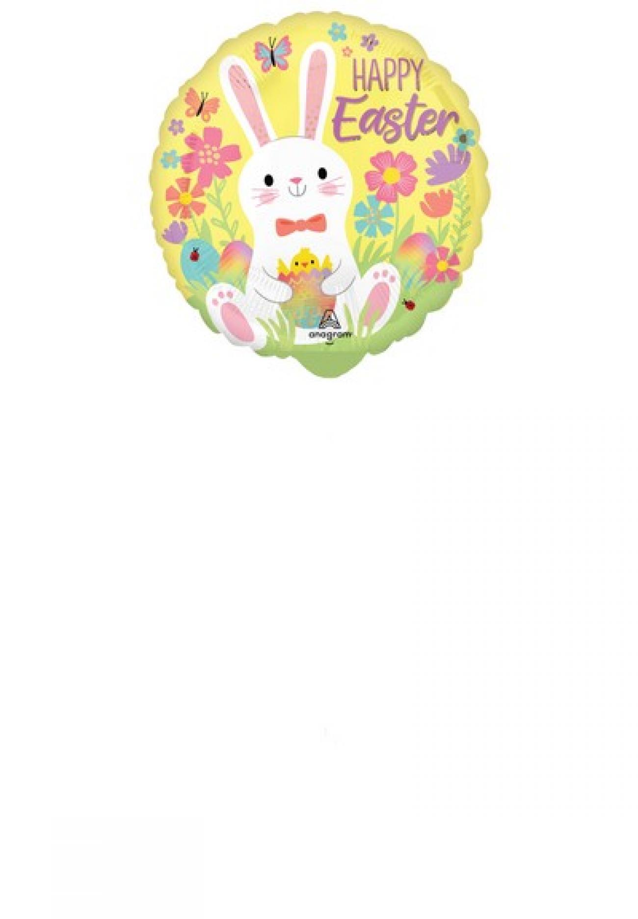 Pallone foil 9"/23cm Easter Bunny Love - SI GONFIA AD ARIA