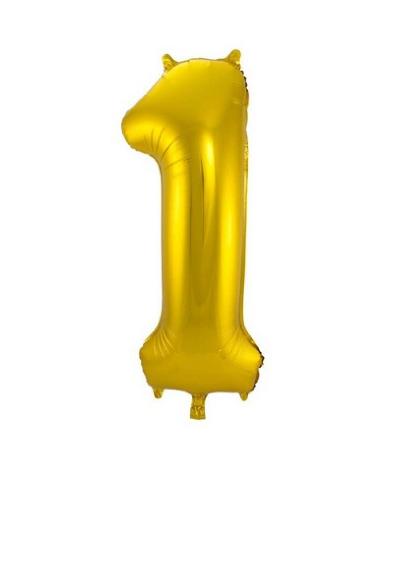 Pallone foil 34" - 86 cm Numero 1 Oro Gold