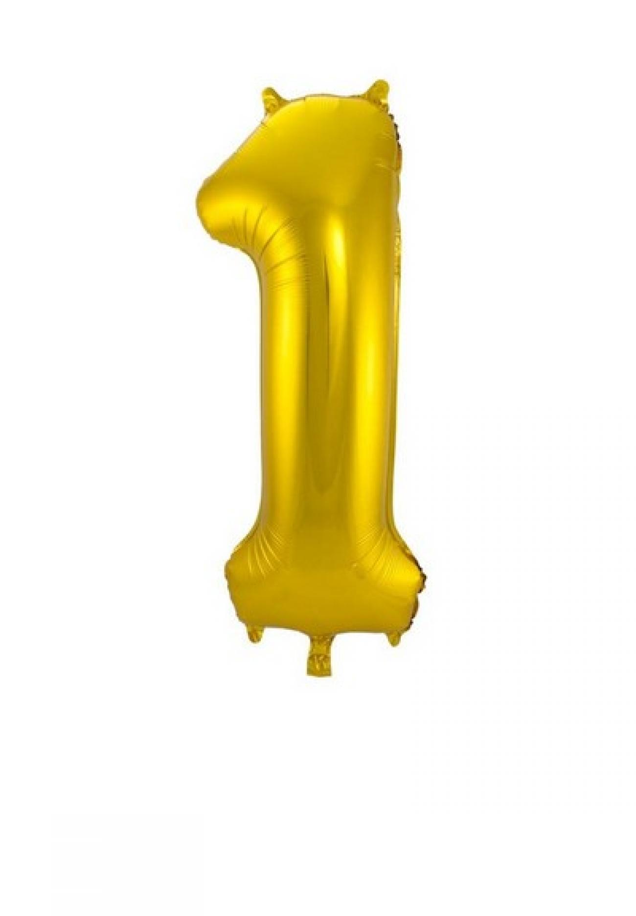 Pallone foil 34" - 86 cm Numero 1 Oro Gold