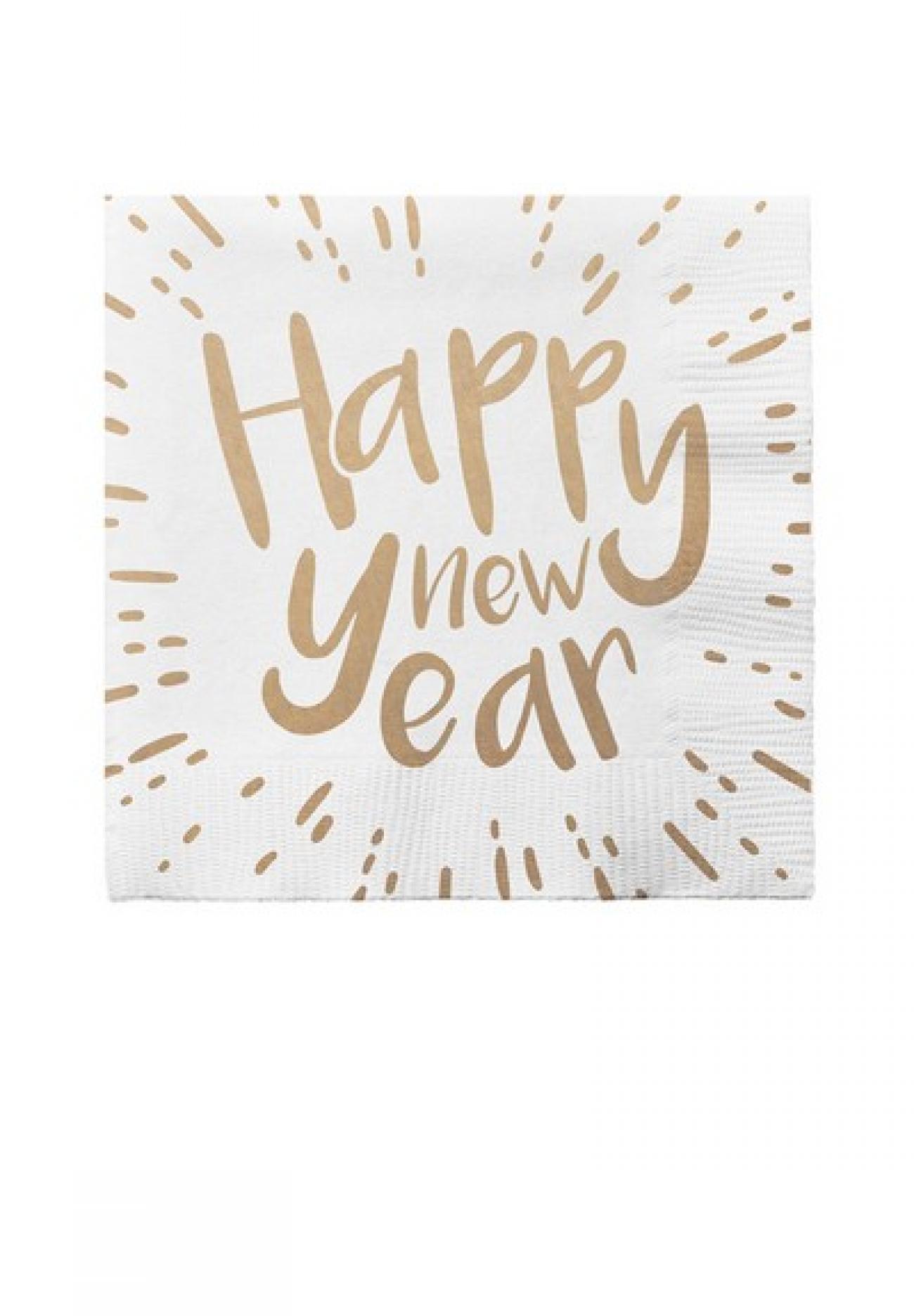 Tovagliolo 33 x 33 cm Happy New Year 20 pz