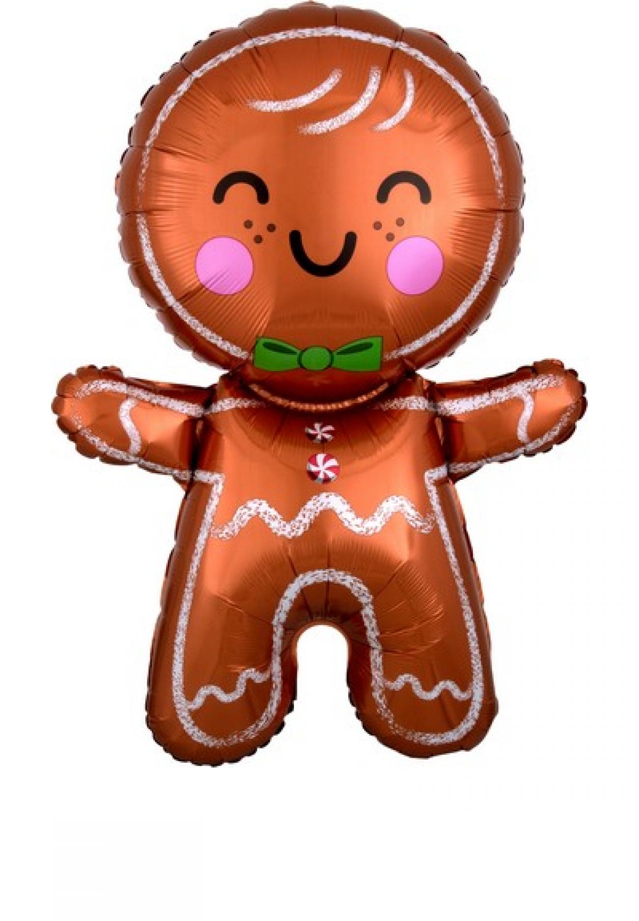 Pallone foil Supershape 55 x 78 cm Happy Gingerbread Man