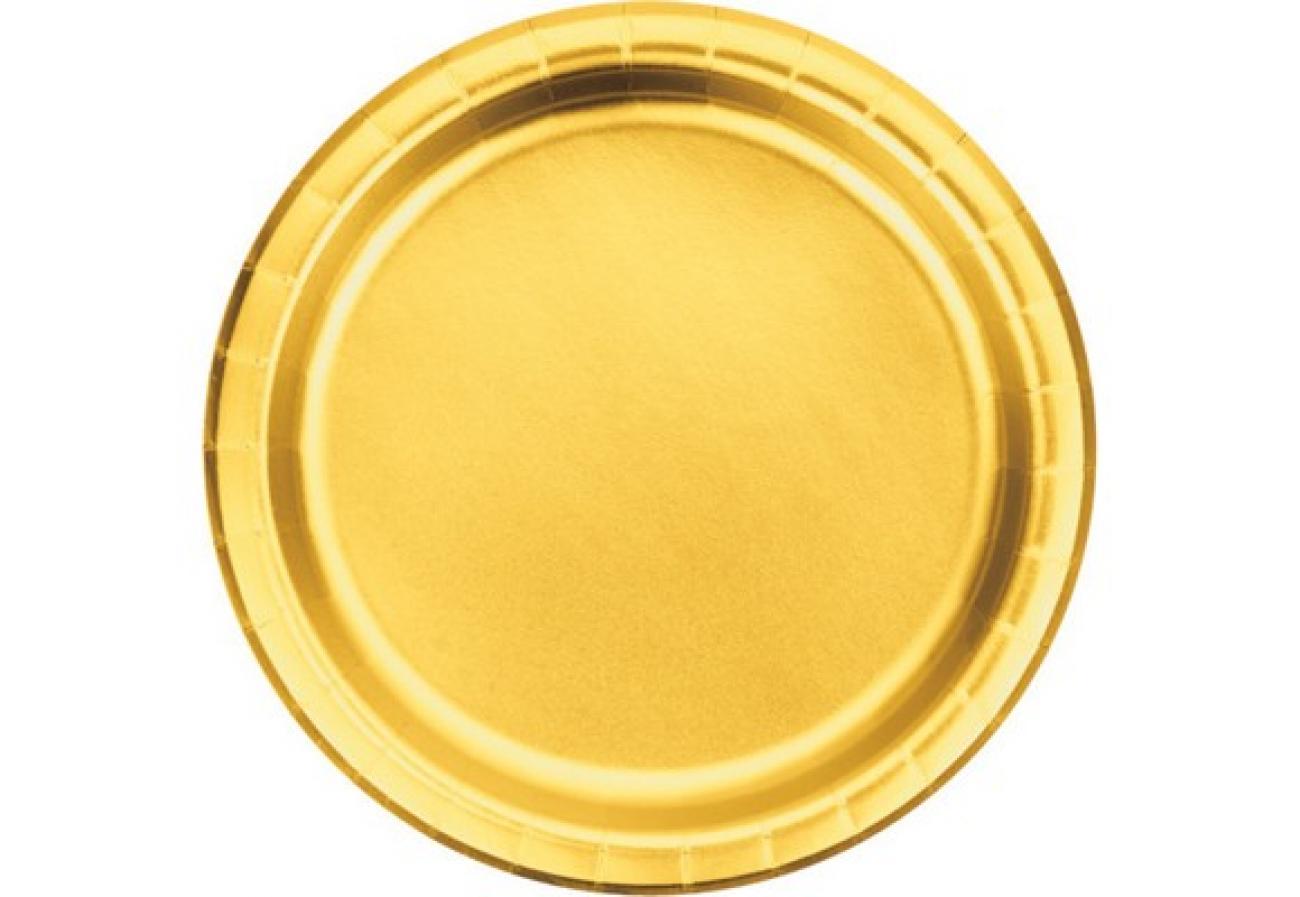 Piatto oro FOIL 12/8CT GOLD 8 pz