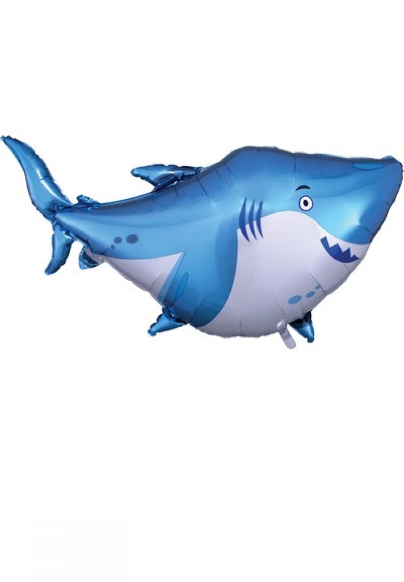 Pallone foil Supershape 101 x 81 cm Ocean Buddies Shark