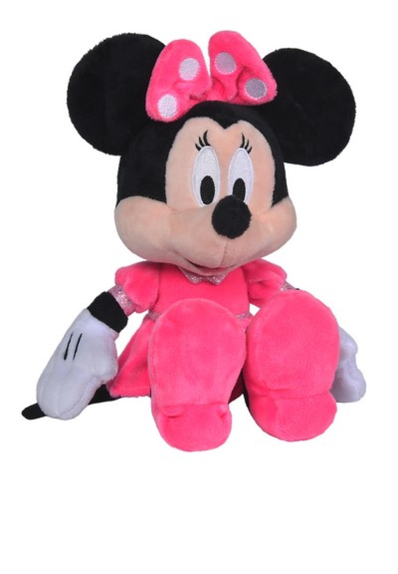 Peluche Minnie cm.25, 105 gr. abito fucsia