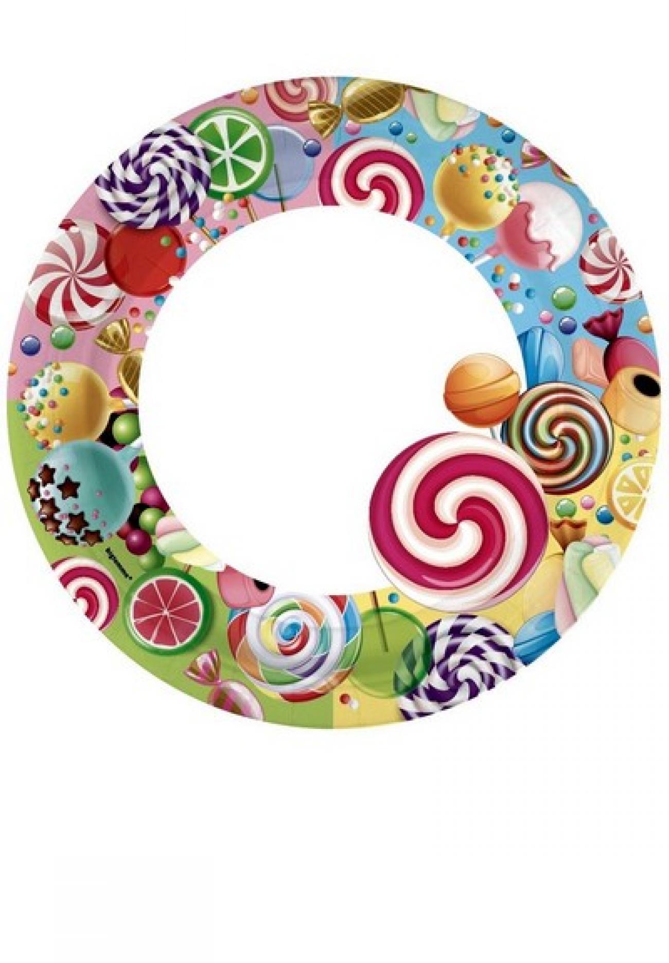 Piatto carta 23 cm Candy  8 pz